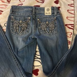 Miss me, jeans, angel wing pockets